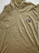 Vintage Short Sleeve Hooded Top