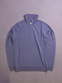 15% Wool Vintage Greenland Mock-neck Henley Knit Sweater