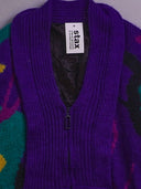 Vintage Stax Zip-front Knit Cardigan