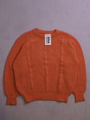 Vintage Stax Chunky Cable-knit Crewneck Sweater