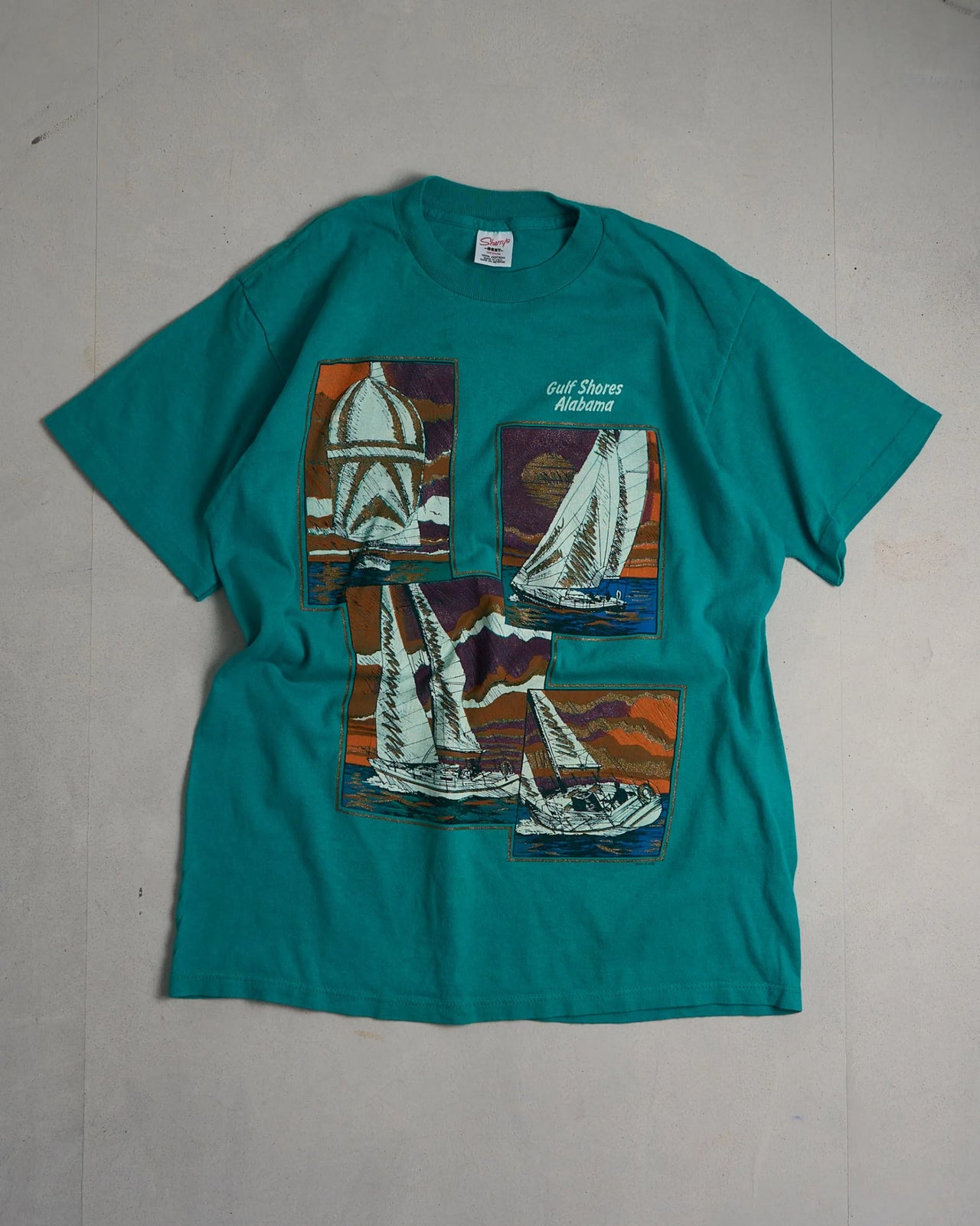 Vintage Nautical Print Single Stitch T-shirt