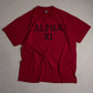 Alpha XI Red Single Stitch T-Shirt