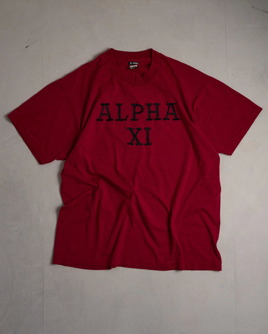Alpha XI Red Single Stitch T-Shirt