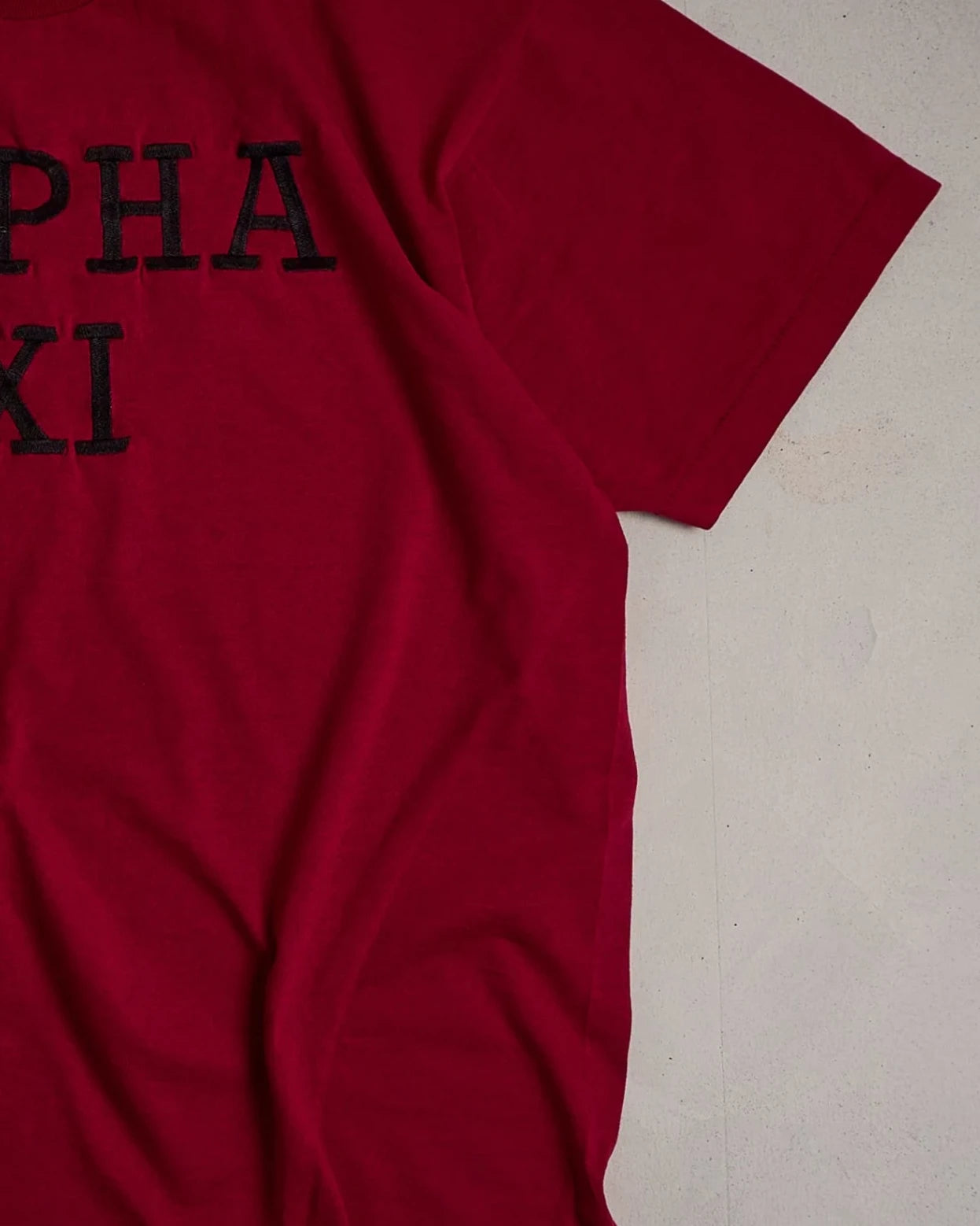 Alpha XI Red Single Stitch T-Shirt Right