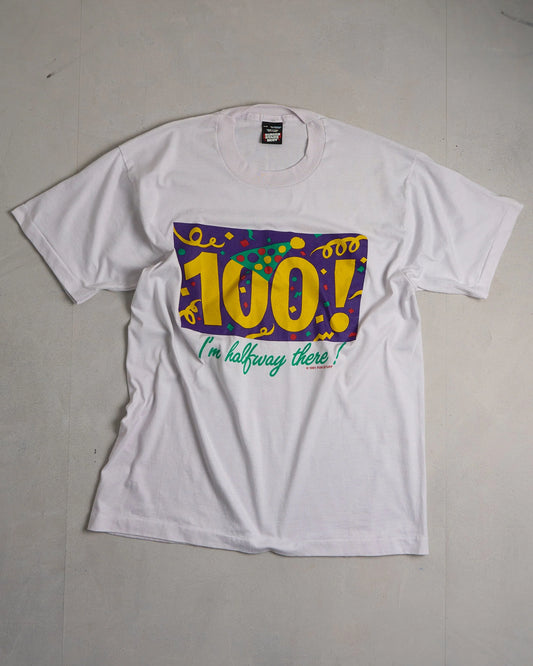 Graphic Print 100! Single Stitch T-Shirt