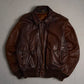 Vintage Leather Bomber @vendor Jacket