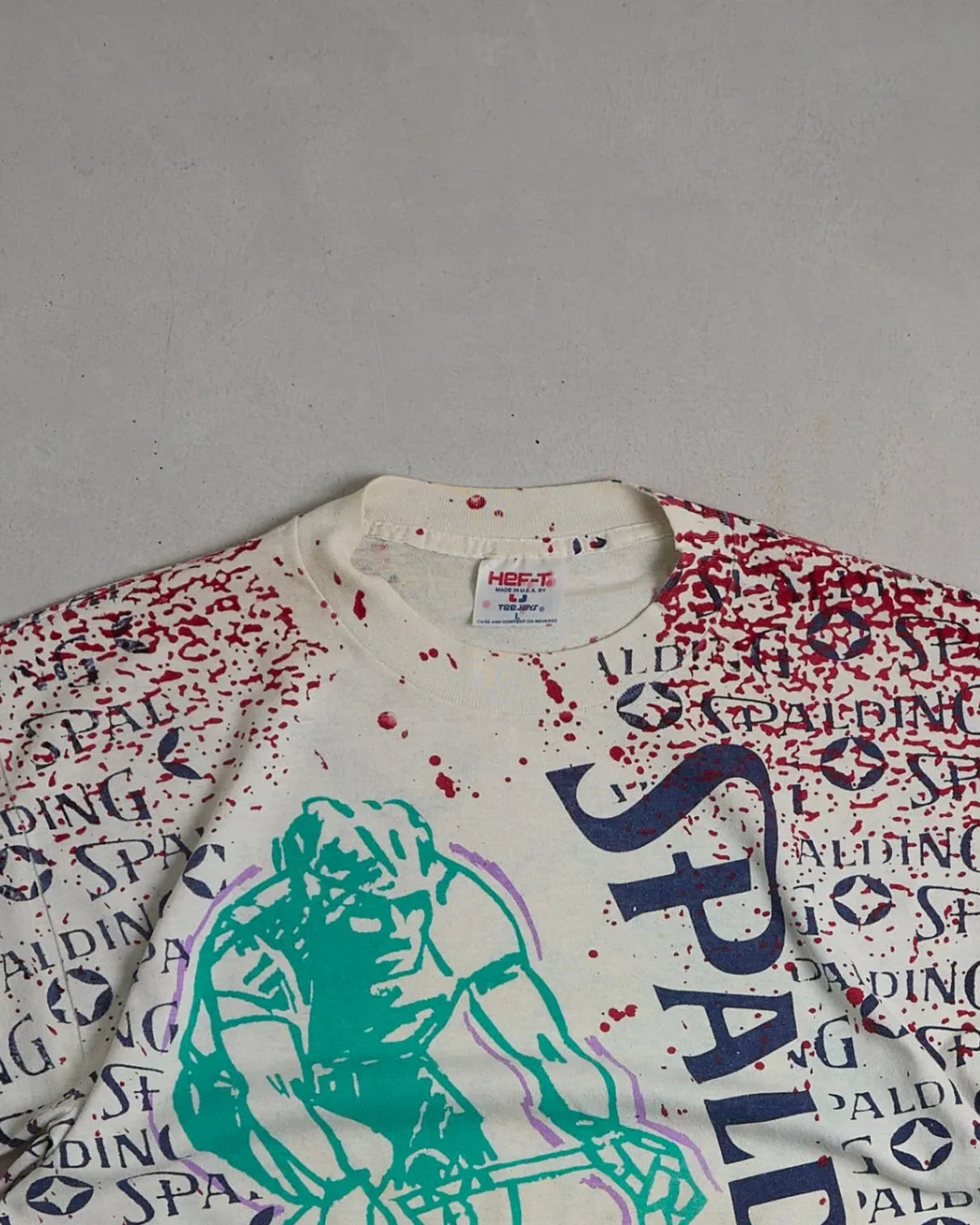 Vintage Spalding All Over Print T-Shirt Top