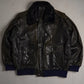 Vintage leather bomber jacket
