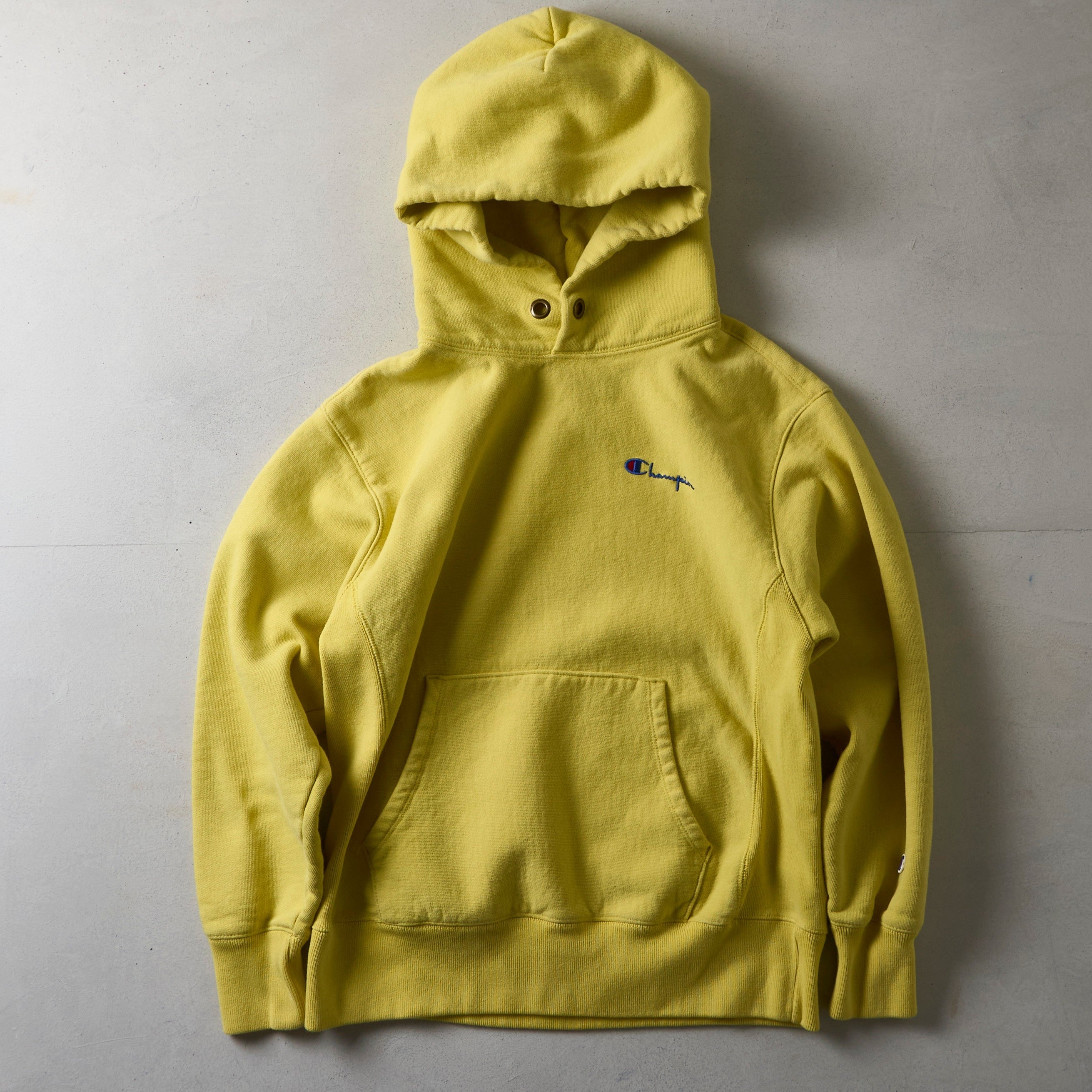 Champion pastel yellow outlet hoodie